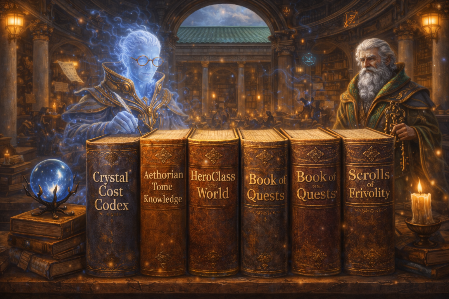 Library shelf of books