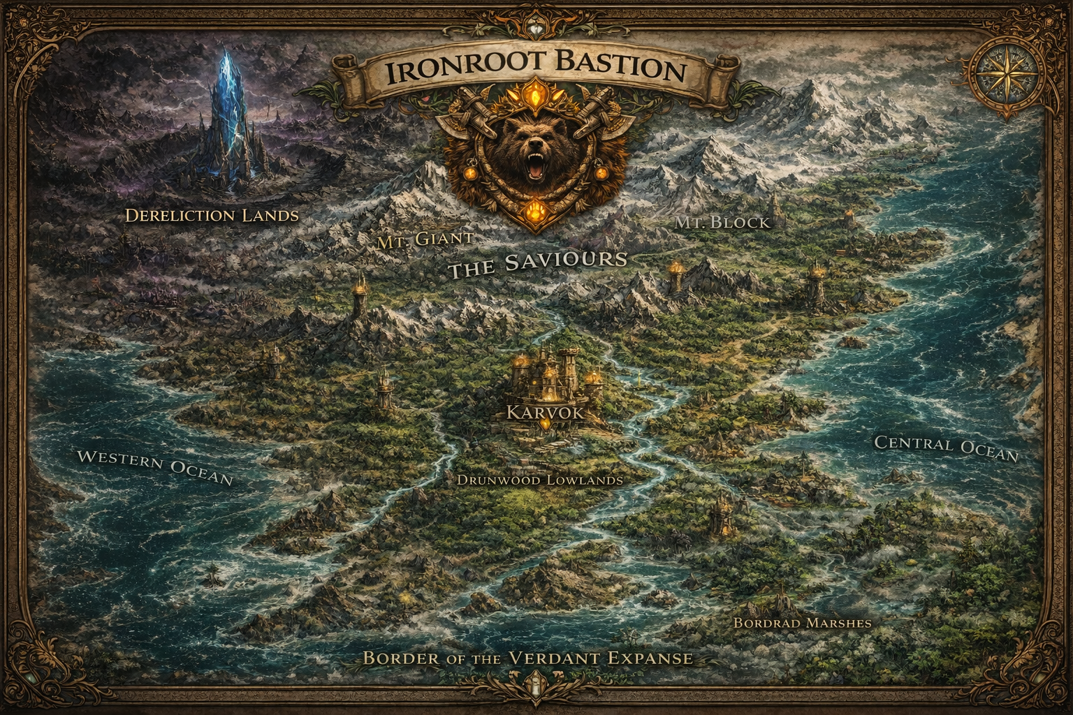 Map of the Ironroot Bastion