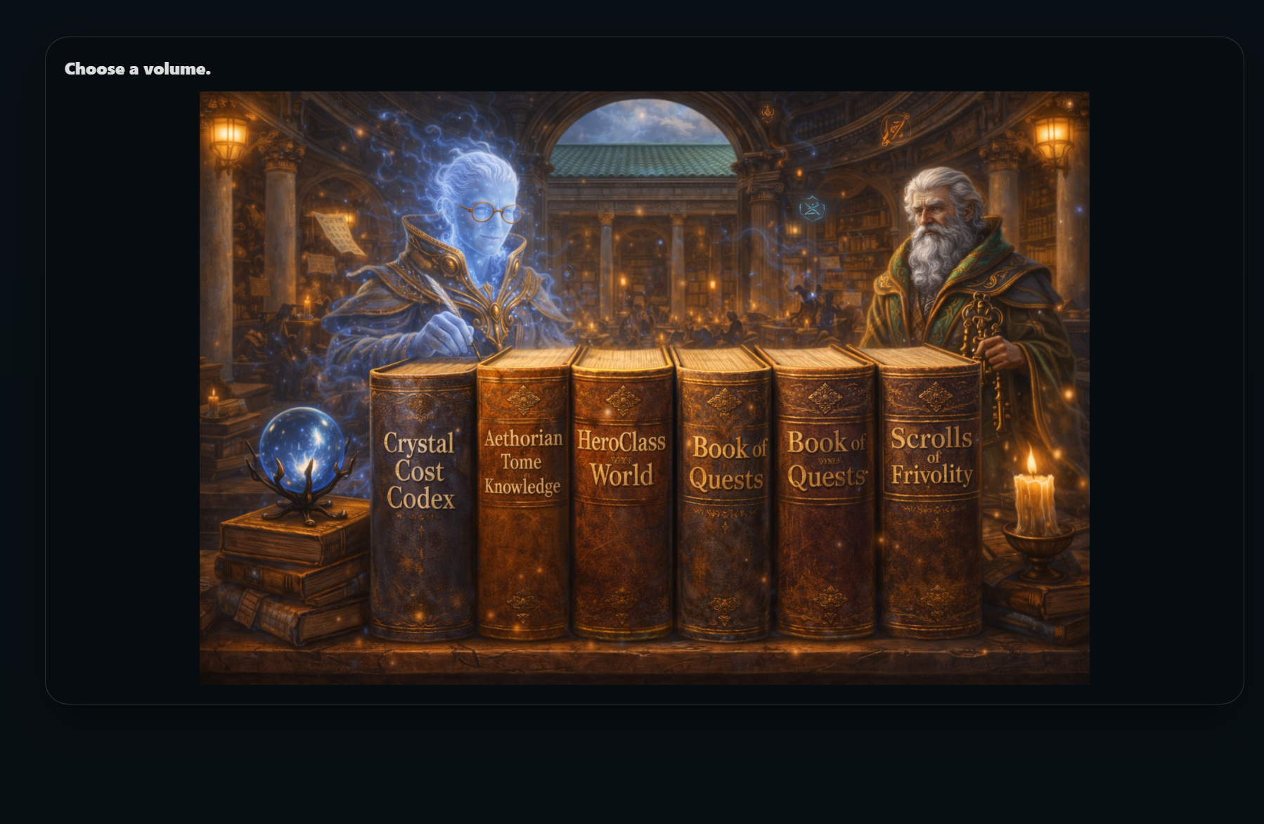 HeroClass Library of Crysalise screen