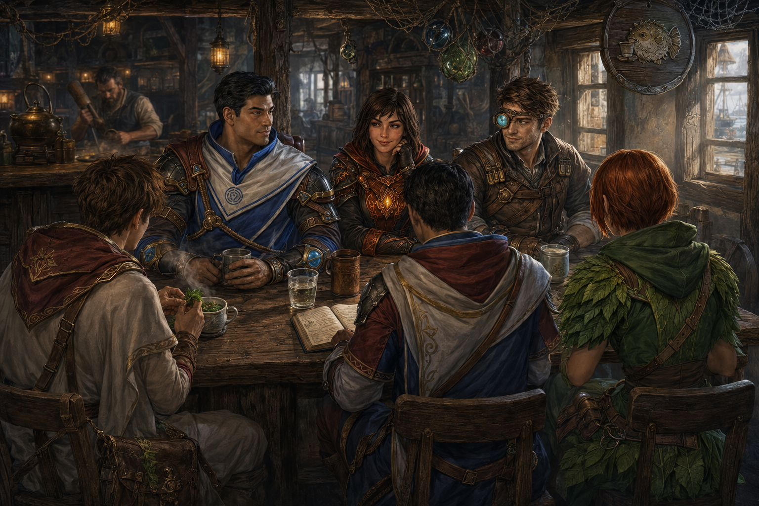 The companions meeting Anderix inside the Cup and the Sleeping Puffer